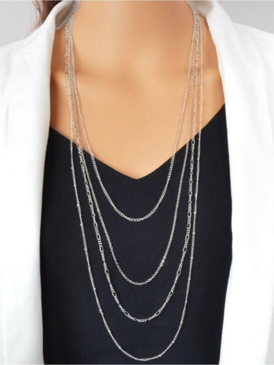 Jewelry - Silver 1pc Layered Necklace